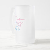 Vierzig AF II - Geburtstagsgeschenk Mattglas Bierglas (Vorderseite Links)