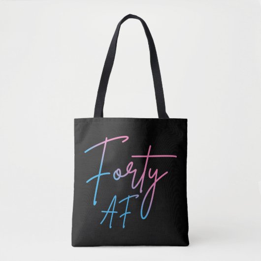 Vierzig AF II - Geburtstagsgeschenk Tasche (Vorderseite)