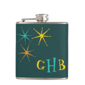 Vierzig - Atome und Sterne angesagter Kolben Flachmann (Vorderseite)