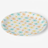 Vierzig - Atome und Sternenpapiertafel Pappteller (Schrägansicht)