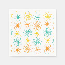 Vierzig - Atome und Sternenservietten Serviette