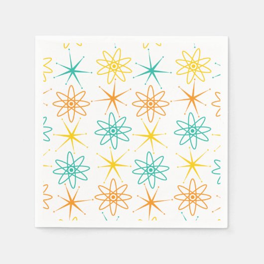 Vierzig - Atome und Sternenservietten Serviette (Vorderseite)