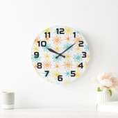 Vierzig - Atome und Sternenzeituhr Große Wanduhr (Zuhause)