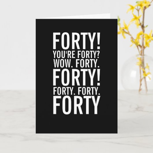 Vierzig Funny wird alt Geburtstagkarte Karte (Gelbe Blume)