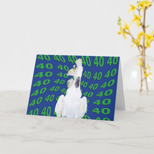 vierzig Geburtstag Karte (Gelbe Blume)