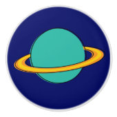 Vierzig - grüner Ringelknochen Keramikknauf (Vorderseite)