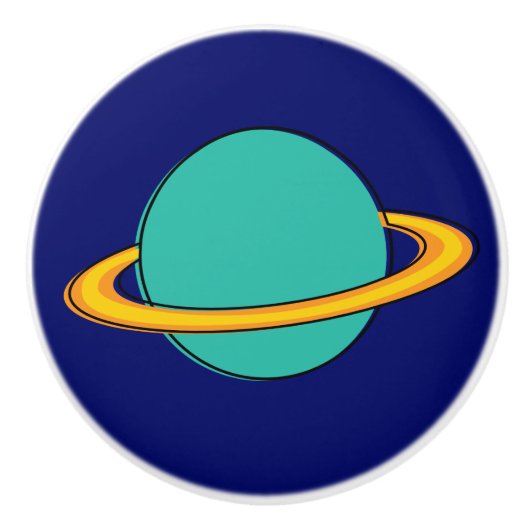 Vierzig - grüner Ringelknochen Keramikknauf (Vorderseite)