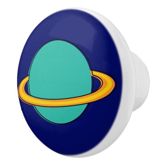 Vierzig - grüner Ringelknochen Keramikknauf (Rechts)