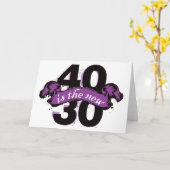 Vierzig ist die neuen dreißig - lila karte (Gelbe Blume)