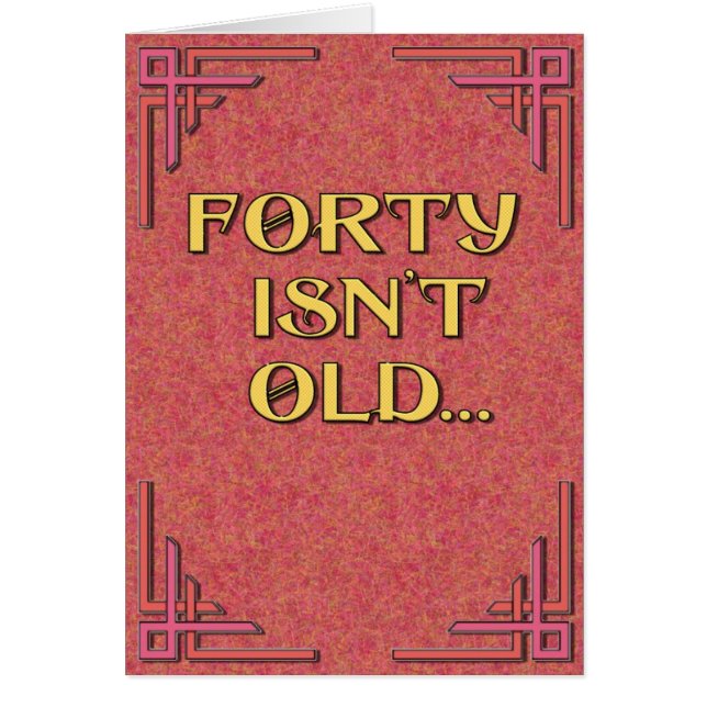Vierzig ist nicht alt (Vorne)