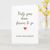 Vierzig Jahre hinter uns / für immer zu gehen Karte (Gelbe Blume)