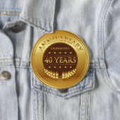 Vierzig Jahre Jahrestags-Feier-Goldmedaillen- Button (Beispiel)