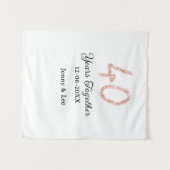 Vierzig Jahre zusammen schwarze rosa glitzernde fe Wandteppich (Vorderseite (Horizontal))