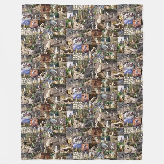 Vierzig Meerkats FotoCollage, Fleecedecke (Vorderseite)