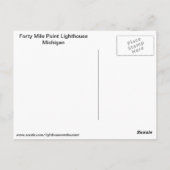 Vierzig-Mile-Point-Leuchtturm Postkarte (Rückseite)