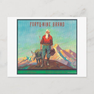 Vierzig neun Orange LabelRedlands, CA Postkarte