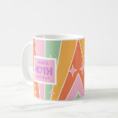 Vierzig Retro 40. Geburtstagsfoto Kaffeetasse (Vorderseite Links)
