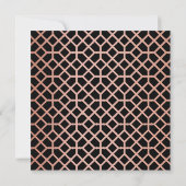 Vierzig Schwarze Rose Gold Script 40. Geburtstag Einladung (Rückseite)