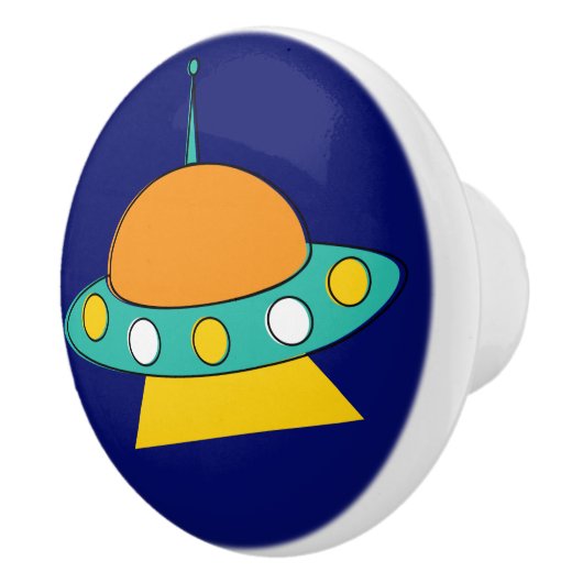 Vierzig - UFO-Knopf Keramikknauf (Rechts)