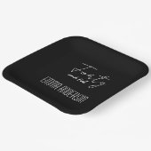 Vierzig und Fab-Textname Moderner Schwarz Pappteller (Gewinkelt)