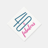 Vierzig und fabelhafte Geburtstagsparty Paper Napk Serviette (Ecke)