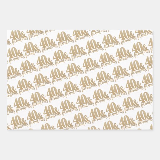 Vierzig- und Fabelhaftes Wrapping Paper Set Geschenkpapier Set (Vorderseite 3)