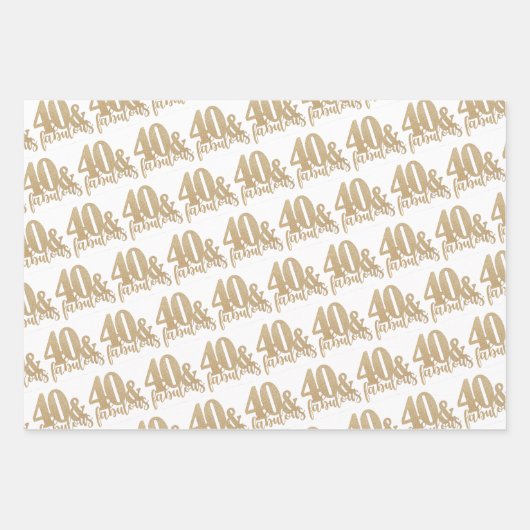 Vierzig- und Fabelhaftes Wrapping Paper Set Geschenkpapier Set (Vorderseite 2)