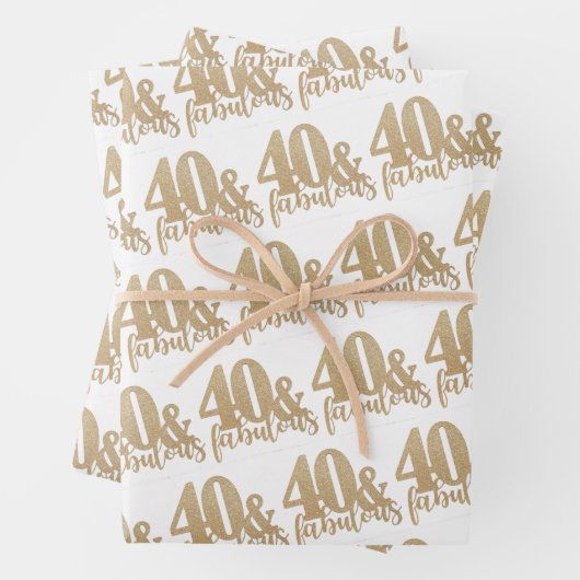 Vierzig- und Fabelhaftes Wrapping Paper Set Geschenkpapier Set (Beispiel)