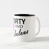 Vierzig und fabelhaftes zweifarbige tasse (VorderseiteRechts)