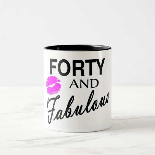 Vierzig und fabelhaftes zweifarbige tasse (Mittel)
