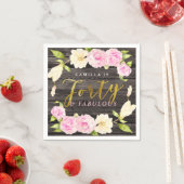 vierzig und fabulous | Blumenkohl 40. Geburtstag P Serviette (Beispiel)