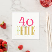 vierzig und fabulous serviette (Beispiel)