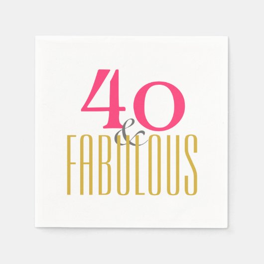 vierzig und fabulous serviette (Vorderseite)
