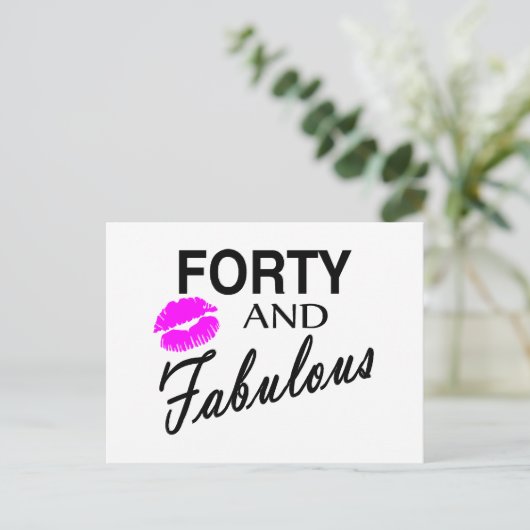 vierzig und vornehm postkarte (Stehend Vorderseite)