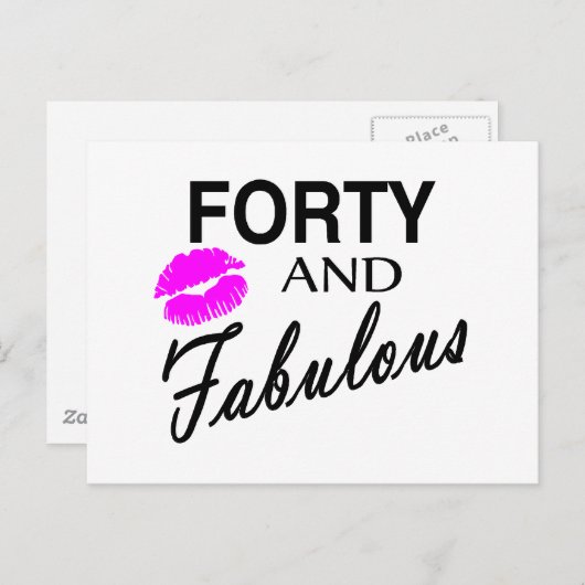 vierzig und vornehm postkarte (Vorne/Hinten)