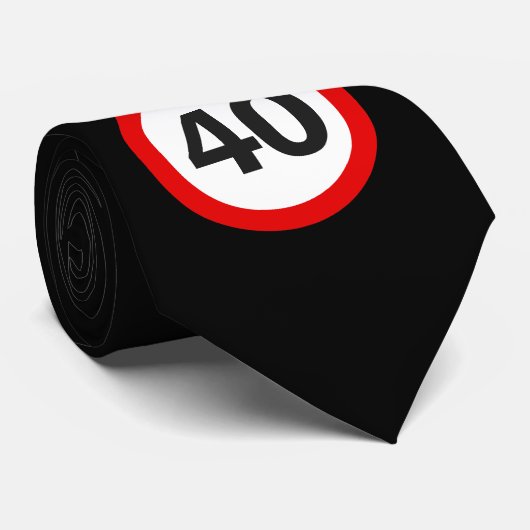 Vierzig Verkehrsschild Krawatte (Gerollt)