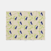 Vierzig - zwei Blauvögel Fleece werfen (Vorderseite (Horizontal))