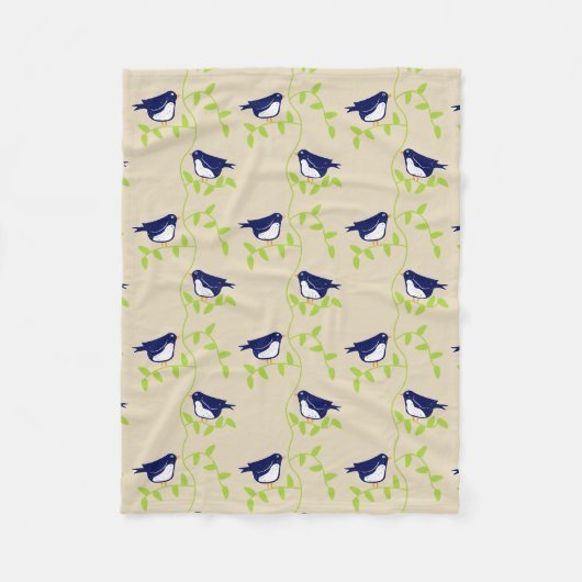 Vierzig - zwei Blauvögel Fleece werfen (Vorderseite)