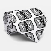 Vierzigerjahre Art Fernsehlogo Krawatte (Gerollt)