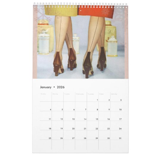 Vierzigerjahre Art-Wandkalender Kalender (Jan 2026)