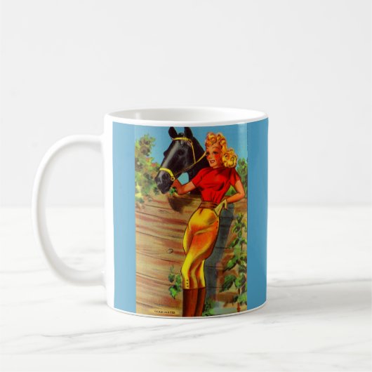 Vierzigerjahre Button-oben Gallone und Pferd Kaffeetasse (Links)