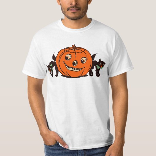 Vierzigerjahre Halloween-Jack O'Lantern mit T-Shirt (Vorderseite)