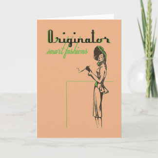 Vierzigerjahre Mode-Illustrations-Gruß-oder Karte