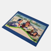 Vierzigerjahre Zuhause für Weihnachten Fußmatte (Schrägansicht)