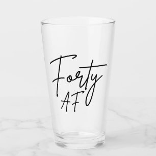 Vierziges AF I - Geburtstagsgeschenk Glas