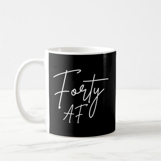 Vierziges AF I - Geburtstagsgeschenk Kaffeetasse (Links)