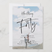 Vierziges Foto Einladung (Vorderseite)