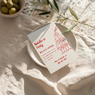 Vierzigjähriger Champagnerturm mit Kunstrasen Einladung