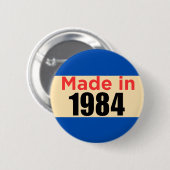 vierzigjähriges Button aus dem Jahre 1984 (Vorne & Hinten)