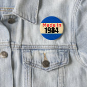 vierzigjähriges Button aus dem Jahre 1984 (Beispiel)